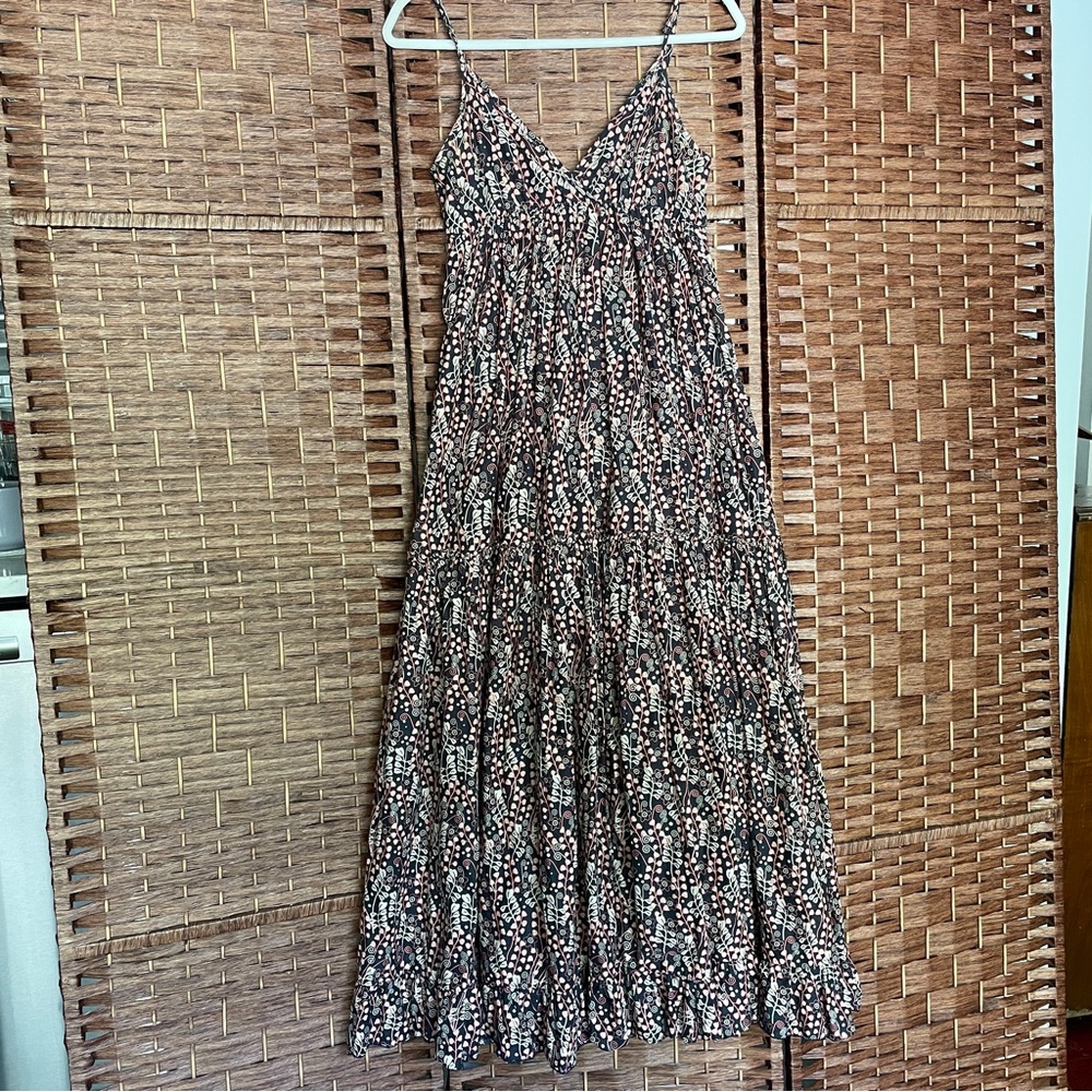 Akualani Maxi Dress, 100%Cotton,Boho Cottagecore Festival Hippie Vacation Size S